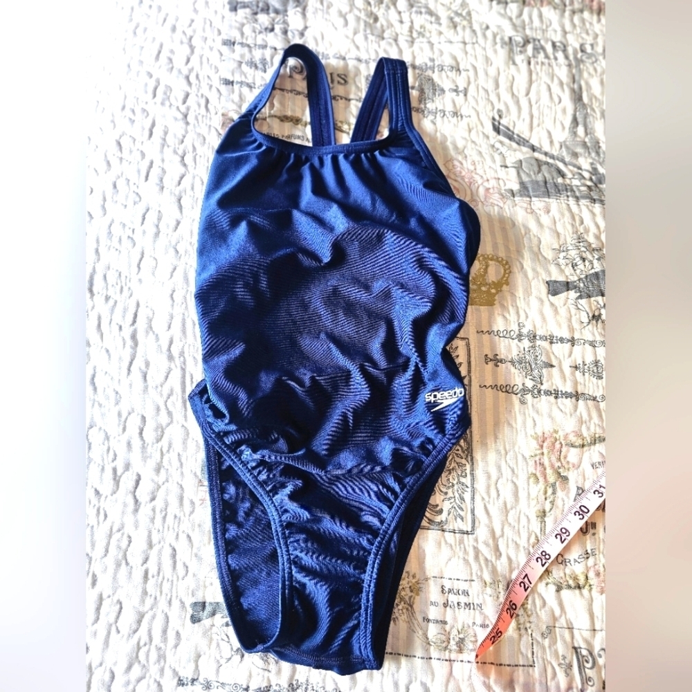 NWT Speedo Pro LT Navy One-Piece Swimsuit Size 6 / 32 Training Suit